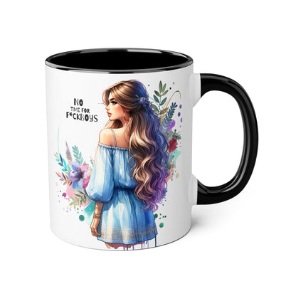 Funny Accent Mug - No Time For F*boys 11oz