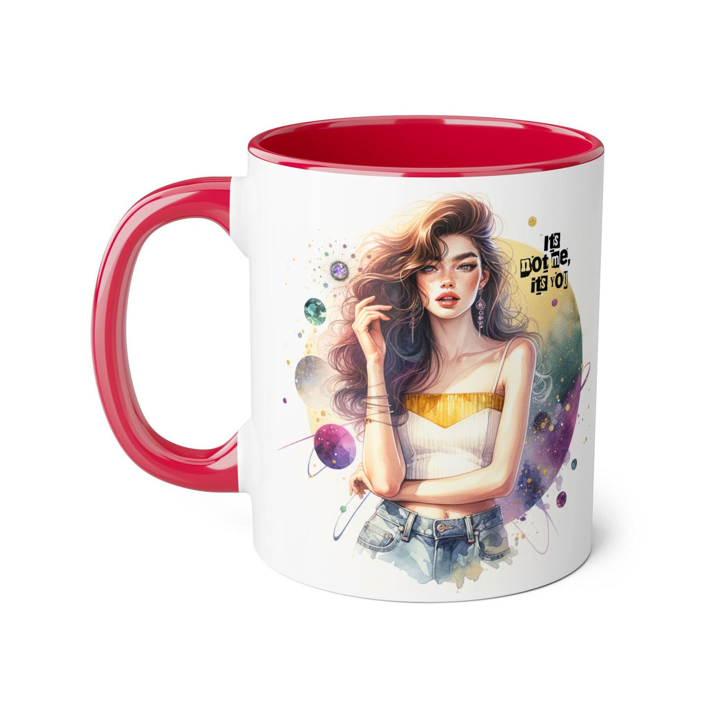 It's Not Me, It's You Humoristic Galactic Dreamer Accent Mug, Coffee Cup, Space Art Mug, Unique Gift, Starry Night Design, Cosmic Coffee Tumbler