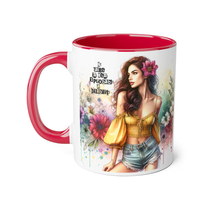 Funny Accent Mug - My Taste in Men is Probably a Disability Humor 11oz Cup