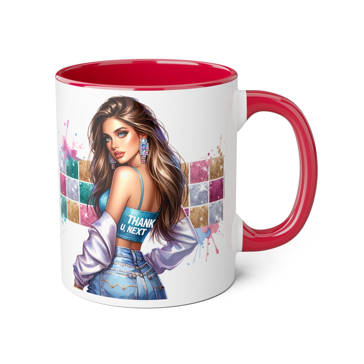 Thank U, Next Chic Coffee Mug, Trendy Drinkware, Stylish Gift for Her, Art-Inspired Accent Mug, Perfect for Birthdays, Home Decor, Coffee Lover