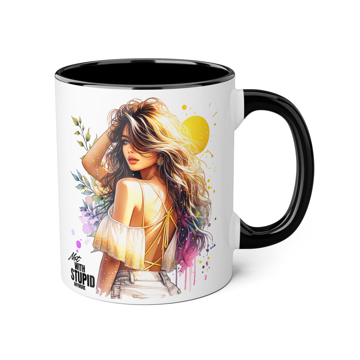 Mug - Not With Stupid Anymore Humoristic 11oz Accent Mug