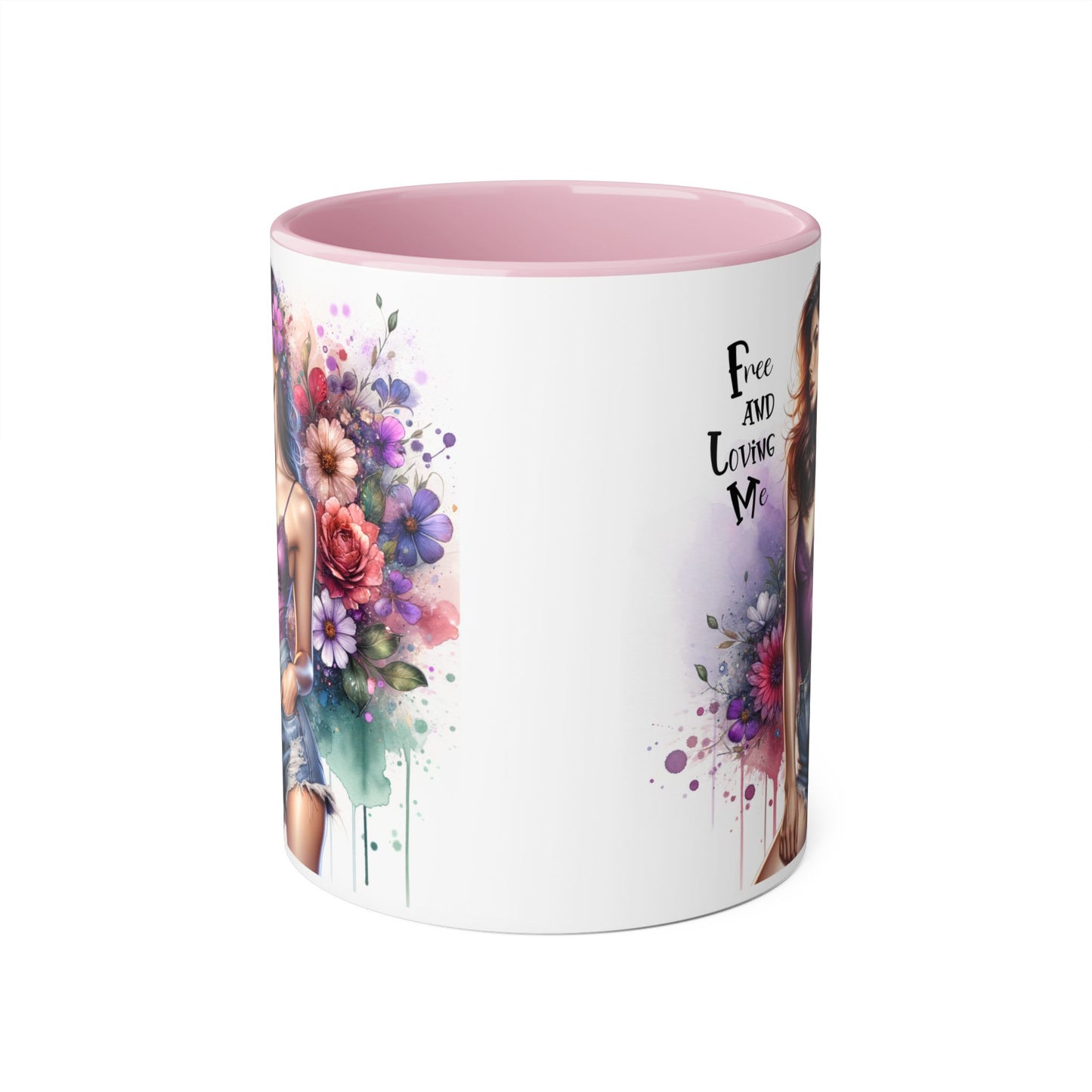 Free and Loving Me Bohemian Accent Mug, Floral Coffee Cup, Inspirational Gift for Her, Free and Loving Me Design, Unique Home Decor, Birthday, Special [...]