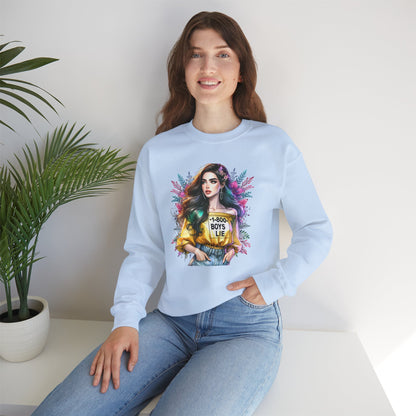 1-800-Boys-Lie Colorful Graphic Crewneck Sweatshirt - 'Boys Lie' Design, Unisex Sweatshirt, Trendy Gift, Casual Wear, Comfortable Outfit
