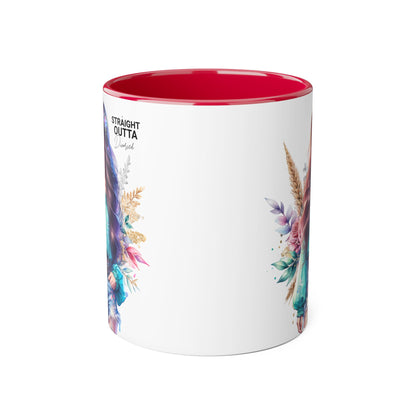 Straight Outta Divorced Humoristic Vibrant Floral Accent Mug, Straight Outta Design, Gift for Coffee Lovers, Boho Home Decor, Ideal for Birthdays, Celebrations, Enjoy [...]