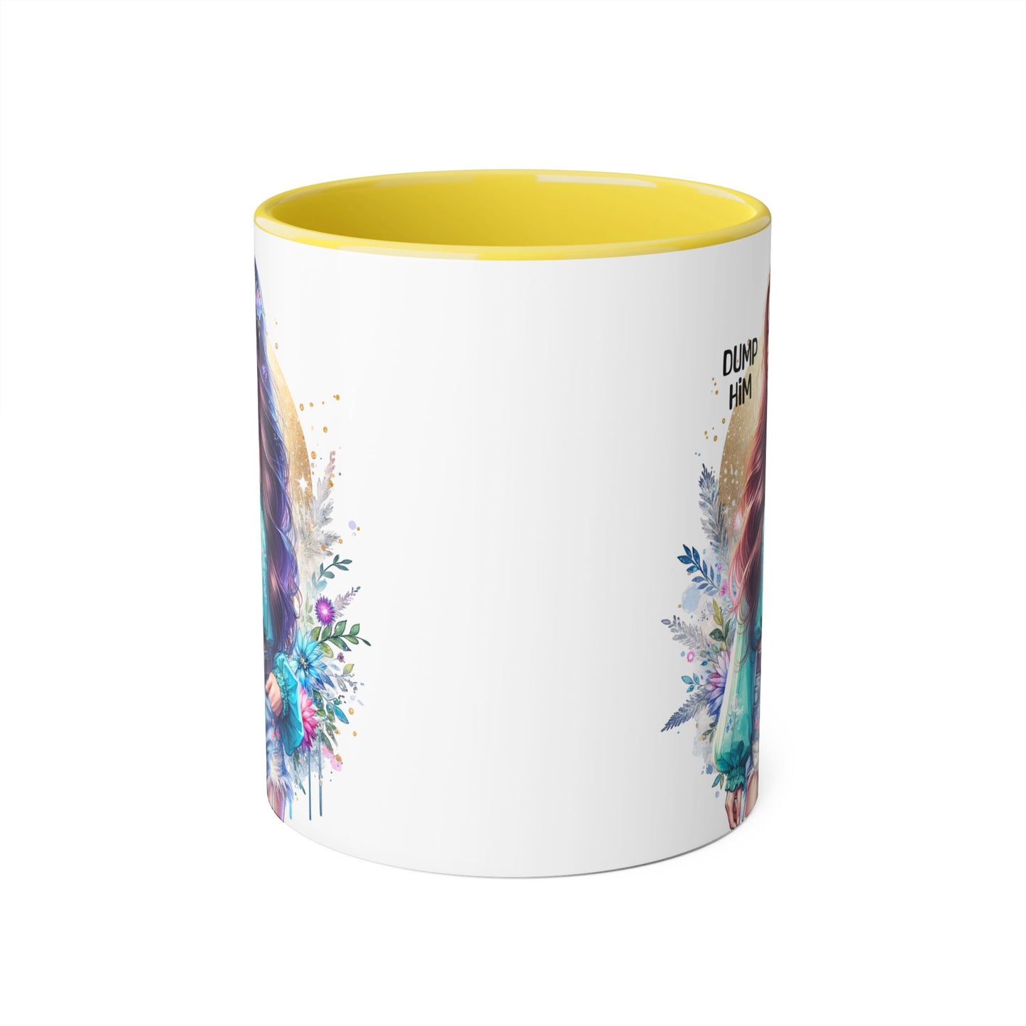 Empowered Woman Accent Mug, Inspirational Coffee Cup, Gift for Her, Motivational Mug, Art Mug for Friends, Self-Care