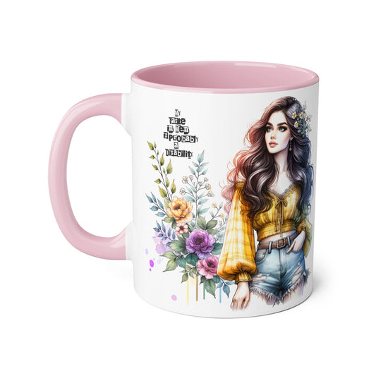 Funny Accent Mug - My Taste in Men is Probably a Disability Humor 11oz Cup