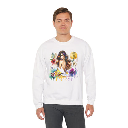 I Don't Make Mistakes, I Just Date Them Floral Art Crewneck Sweatshirt, Comfortable Ladies Fashion, Gift for Her, Boho Style, Casual Outfit, Cozy Sweater