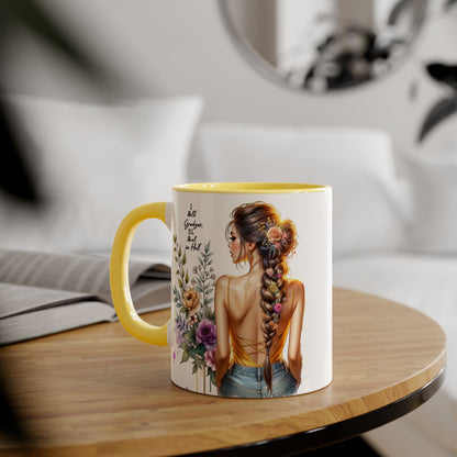 I Hold Grudges, I'll Heal in Hell  Humoristic Floral Inspirational Mug, Gift for Her, Coffee Cup, Boho Home Decor, Self-Care Reminder, Unique Tea Mug, Birthday Gift Idea