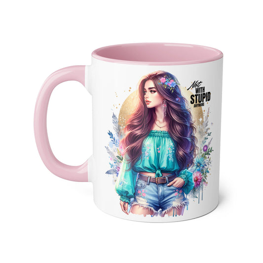 Mug - Not With Stupid Anymore Humoristic 11oz Accent Mug