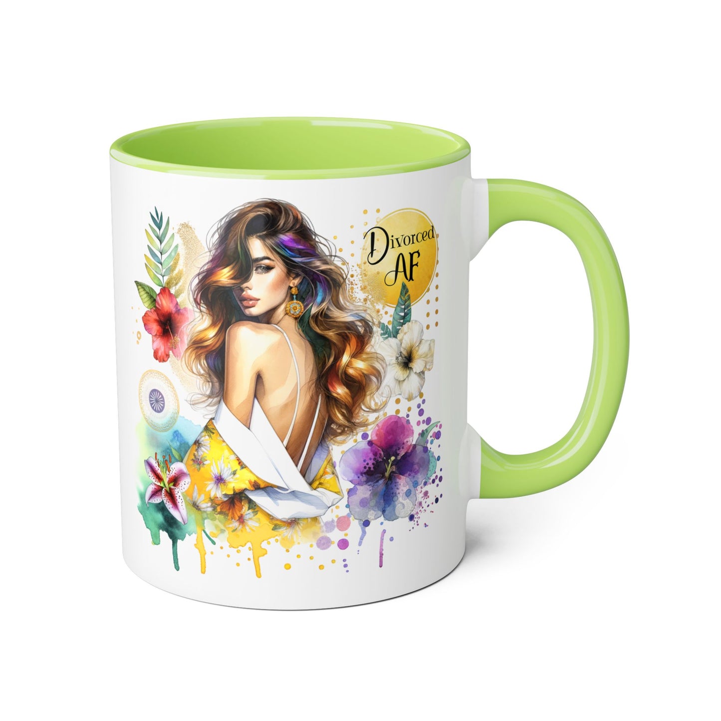 Vibrant Floral Accent Mug for Dreamers, Unique Coffee Cup, Gift for Her, Inspirational Beverage Mug, Boho Style Drinkware
