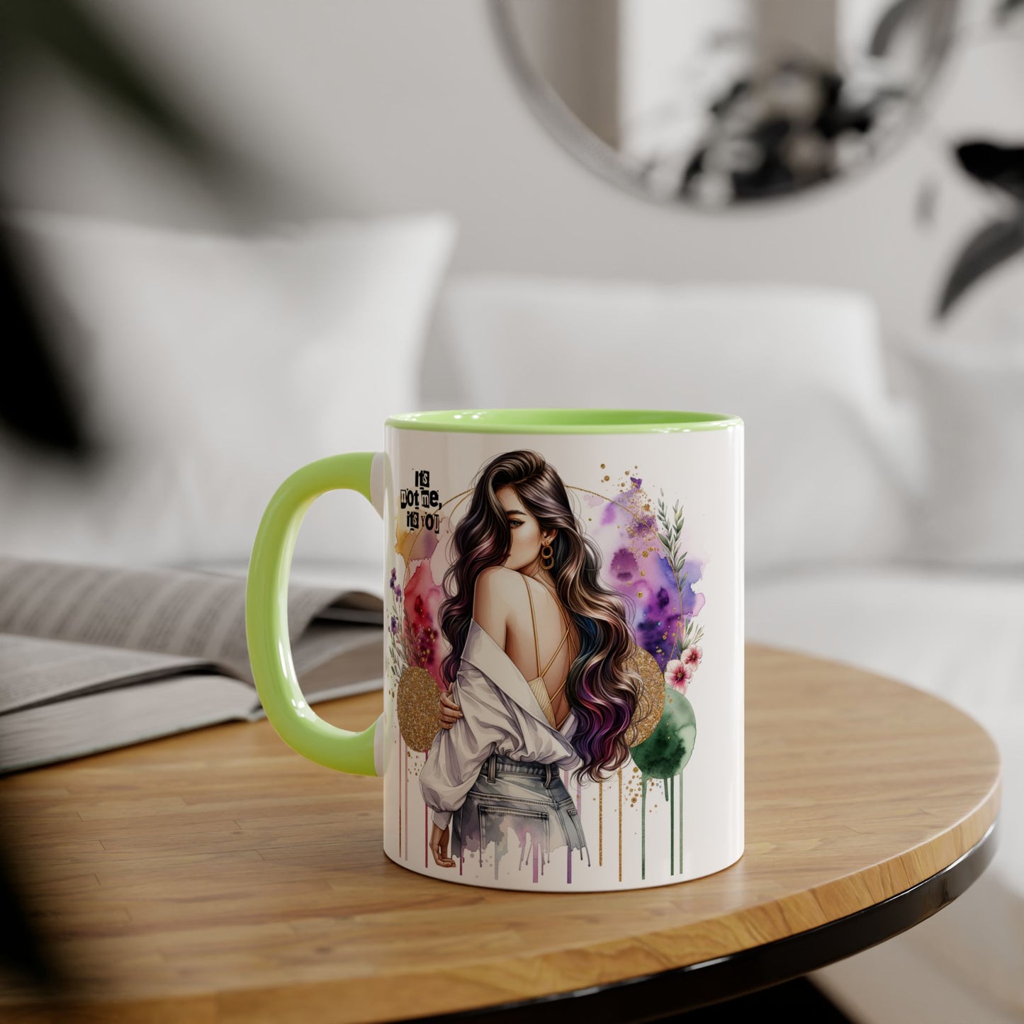 It's Not Me, It's You Humoristic Chic Accent Mugs - Artistic Coffee Cup for Trendsetters, Unique Gift for Her, Birthday Present, Inspirational Mug, Stylish Drinkware