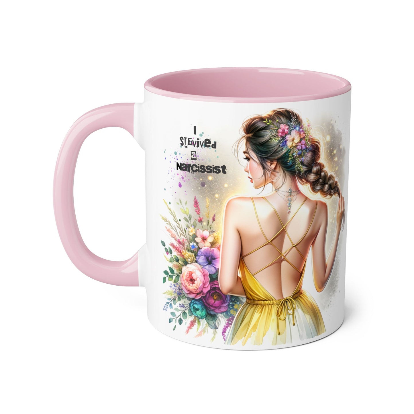 Floral Inspirational Mug, Gift for Friends, Self-Love Motivational Coffee Cup, Women's Empowerment, Birthday Present