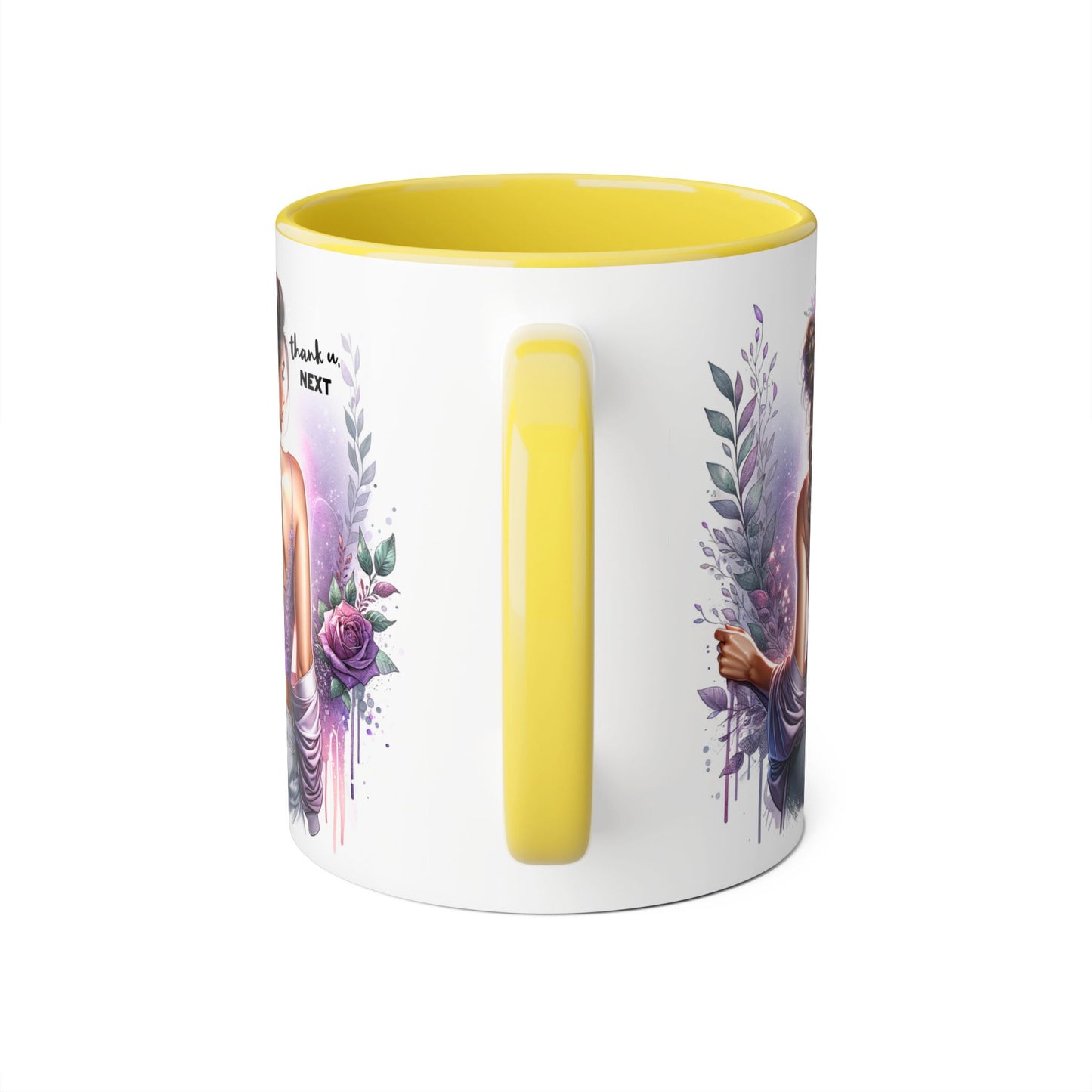 Thank U, Next Accent Mug | Inspirational Coffee Cup, Yoga Gift, Meditation Mug, Unique Home Decor, Self-Care Present