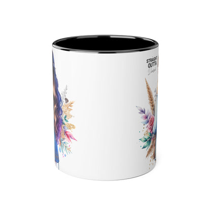 Straight Outta Divorced Humoristic Artistic Accent Mug -  Inspiring Gift for Her, Coffee Tea Cup, Home & Kitchen Decor, Personalized Unique Gift