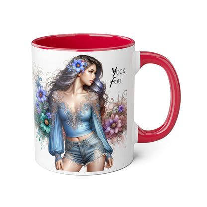 Artistic Accent Mug with ‘Yuck Fou’ Design for Trendy Sipping, Perfect Gift for Friends & Art Lovers, Ideal for Birthdays & Celebrations