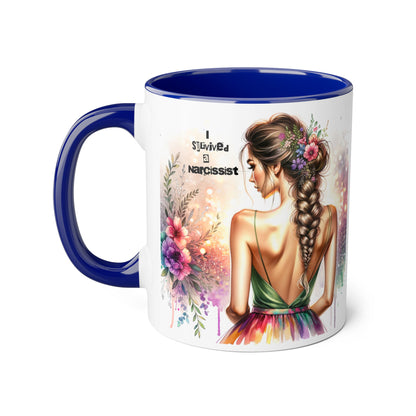Colorful Floral Accent Mug