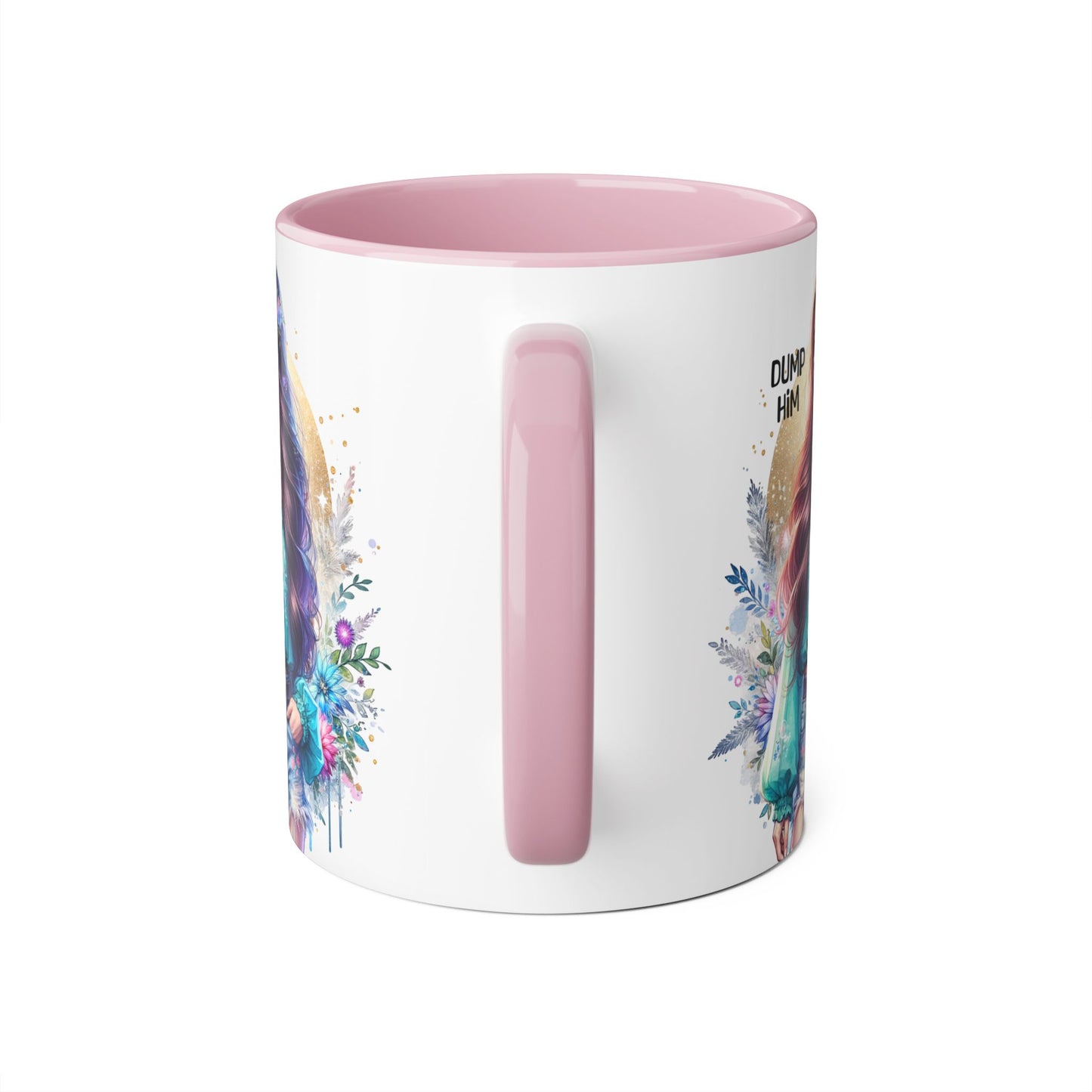 Empowered Woman Accent Mug, Inspirational Coffee Cup, Gift for Her, Motivational Mug, Art Mug for Friends, Self-Care