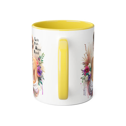 Inspirational Accent Mugs for Coffee Lovers, Beautiful Art, Gift for Friends, Motivational Quotes, Home Decor, Unique Office Mugs