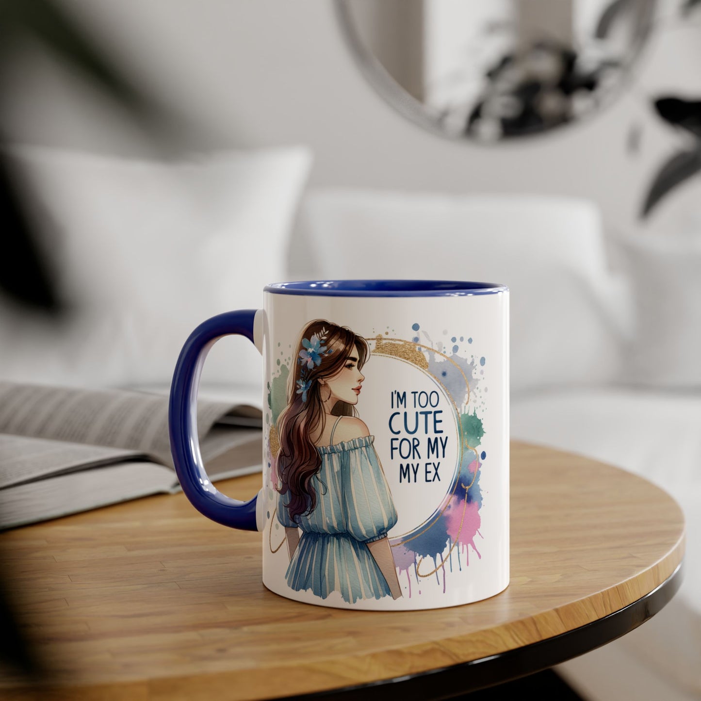 Cute Ex-Quote Accent Mug, Funny Gift for Best Friend, Coffee Lover, Unique kitchen Decor, Cute Quote Mug