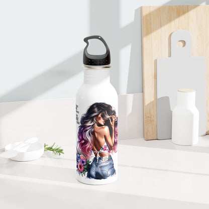 I Don't Make Mistakes, I Date Them Vibrant Stainless Steel Water Bottle, Motivational Quotes, Eco-Friendly Travel Mug, Floral Design, Gift for Her, Fitness Companion