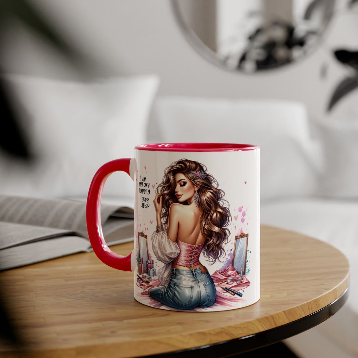 I Am My Own Happily Ever After Empowered Beauty Accent Mug - 11oz Inspirational Coffee Cup for Self-Love and Confidence