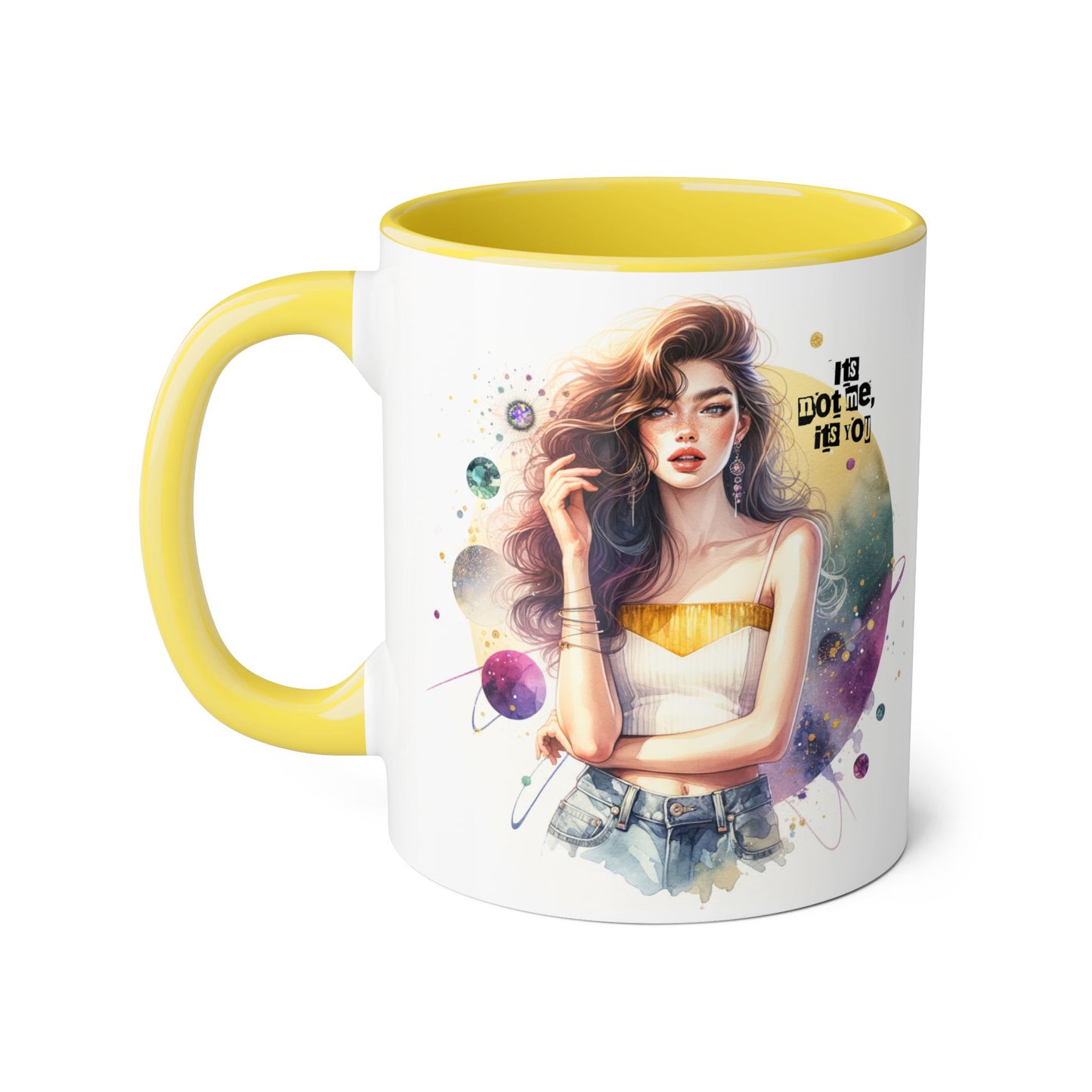 It's Not Me, It's You Humoristic Galactic Dreamer Accent Mug, Coffee Cup, Space Art Mug, Unique Gift, Starry Night Design, Cosmic Coffee Tumbler