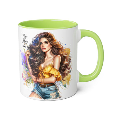 Money Can't Buy Happiness But It Can Buy Divorce Humoristic Empowering Accent Mug, Inspirational Coffee Cup, Artful Drinkware for Self-Care, Perfect Gift for Birthdays, Motivational Decor