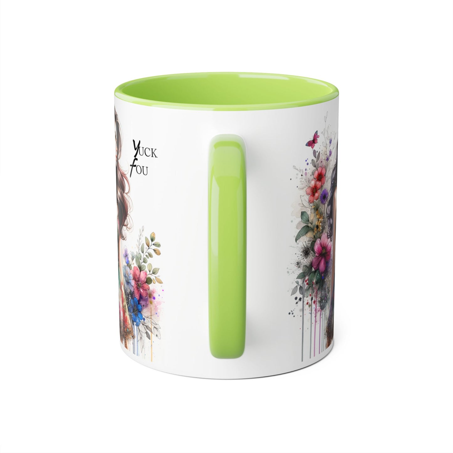 Floral Art Mug, Yuck Fou, Unique Coffee Cup for Art Lovers, Gift for Her, Flower-Themed Drinkware, Birthday Present, Cute Tea Mug