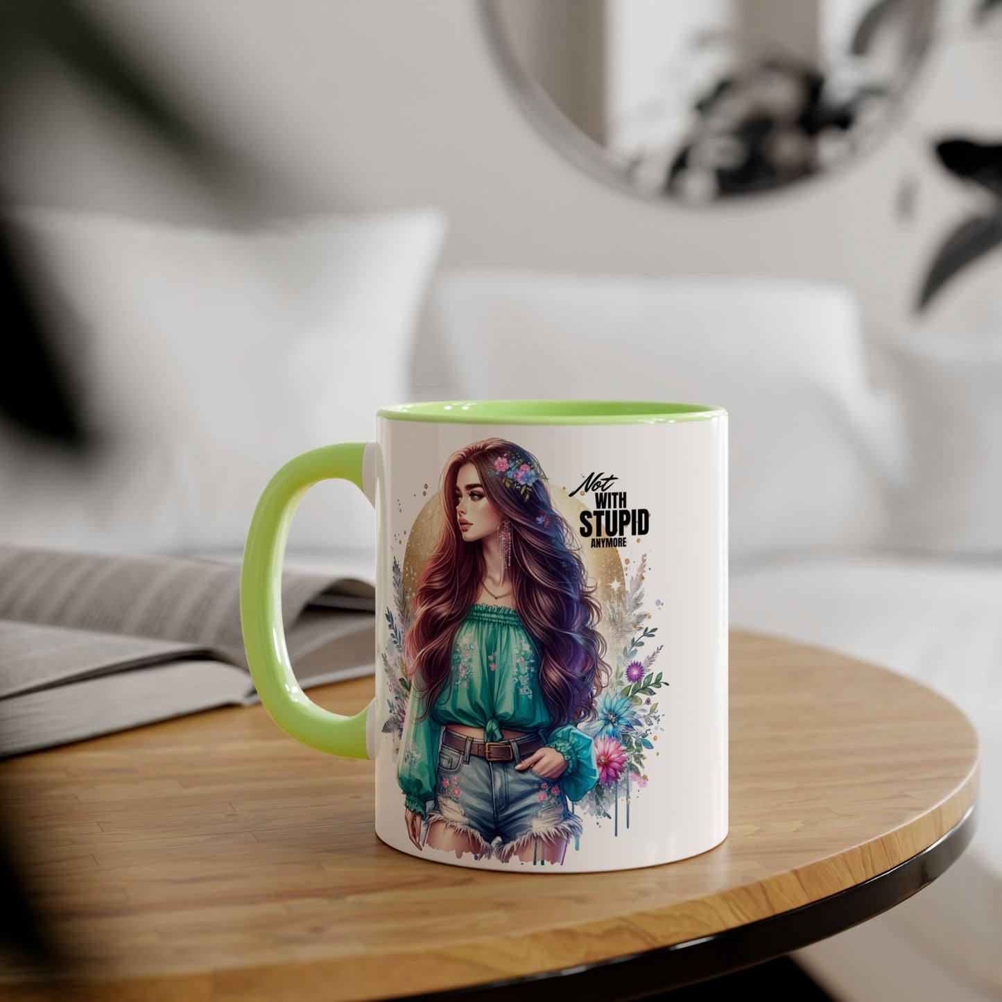 Mug - Not With Stupid Anymore Humoristic 11oz Accent Mug