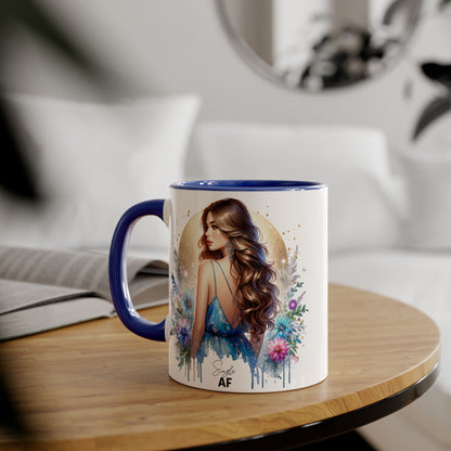Single AF Gorgeous Floral Accent Mug, Perfect for Coffee Lovers, Unique Gift for Her, Boho Aesthetic, Personalized Tea Mug, Great for Birthdays