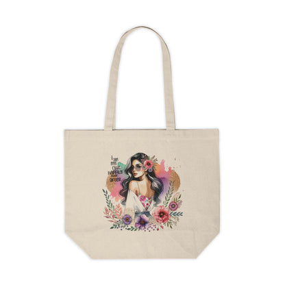 I Am My Own Happily Ever After Empowering Art Tote Bag | Beautiful Floral Design for Everyday Use, Gift for Her, Eco-friendly Shopper, Feminine Style, Statement Tote