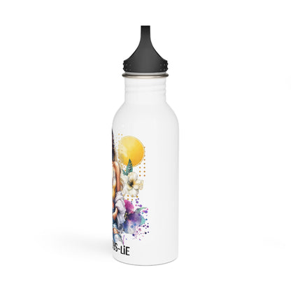 1-800-Boys-Lie Trendy Stainless Steel Water Bottle with Floral Design, Fitness Water Bottle, Cute Drink Flask, Gift for Her, Eco-Friendly Hydration