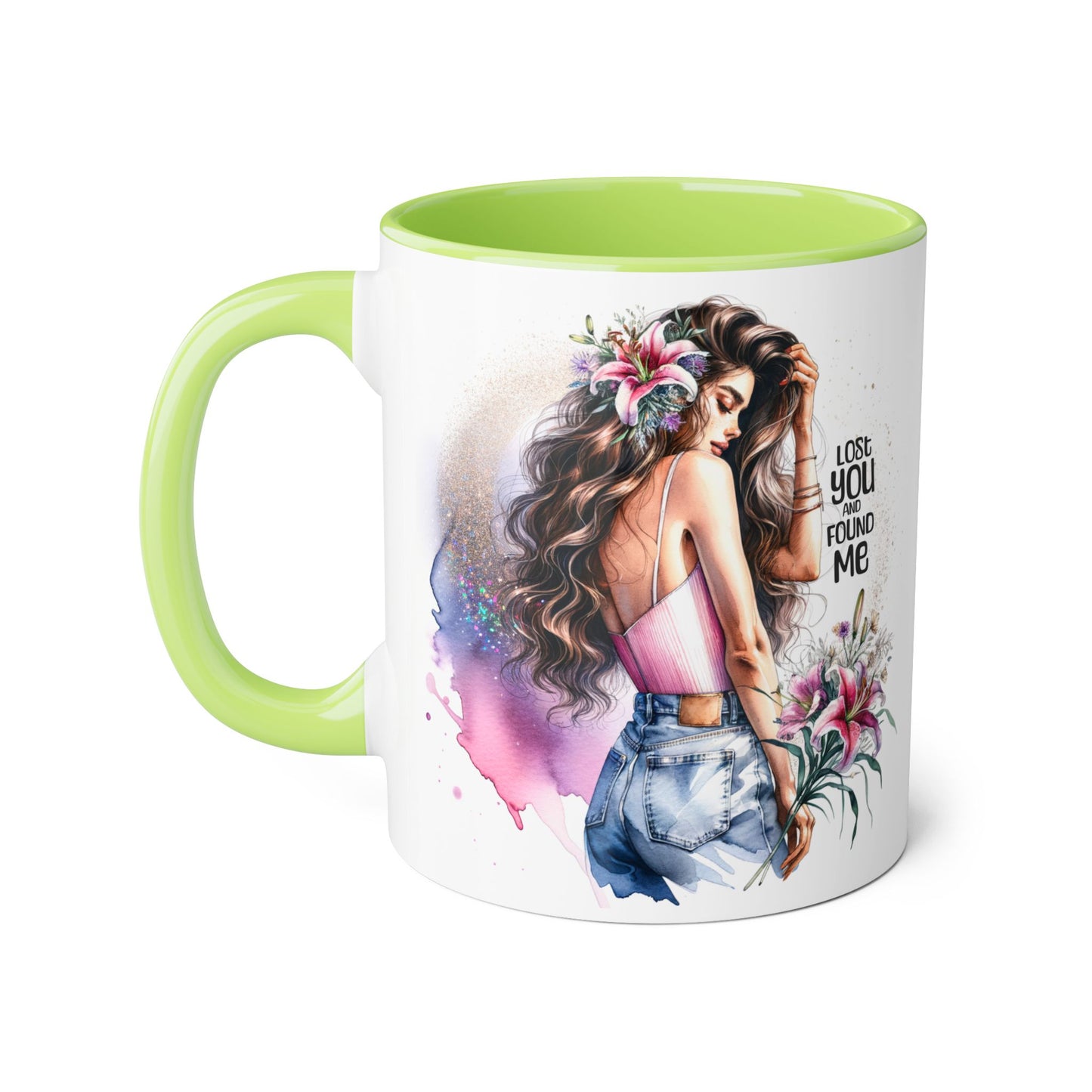 Lost You and Found Me Bohemian Accent Mugs - Lose You Found Me | Artistic Coffee Cup, Unique Gift, Decorative Drinkware, Floral Theme, Stylish Tea Mug