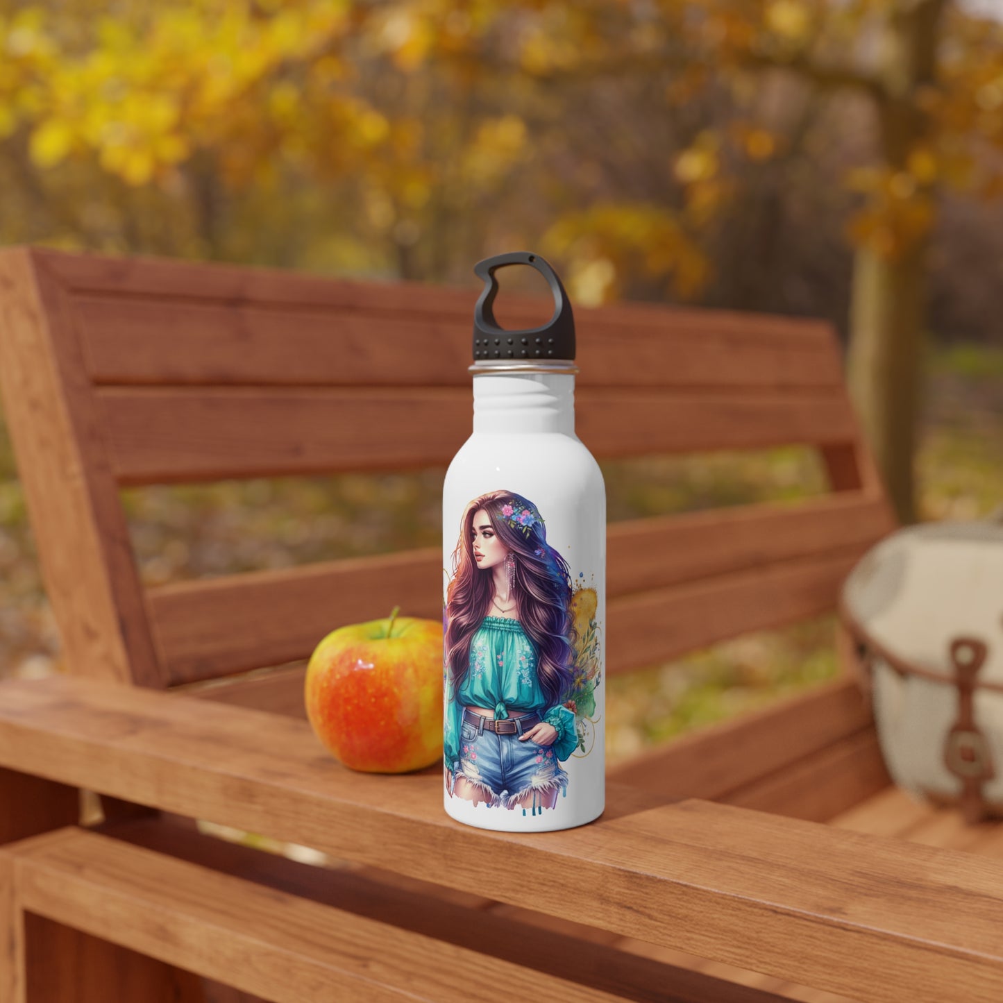 I Don't Make Mistakes, I Date Them Bohemian Water Bottle with Inspirational Quotes, Eco-Friendly Hydration, Gift for Nature Lovers, Fitness Enthusiasts, Travel Accessory