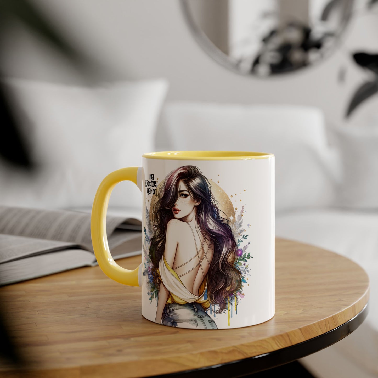 It's Not Me, It's You Humoristic Artistic Accent Mug for Coffee Lovers, Floral Design Mug, Unique Gift for Her, Inspirational Mug, Kitchen Decor, Birthday Present