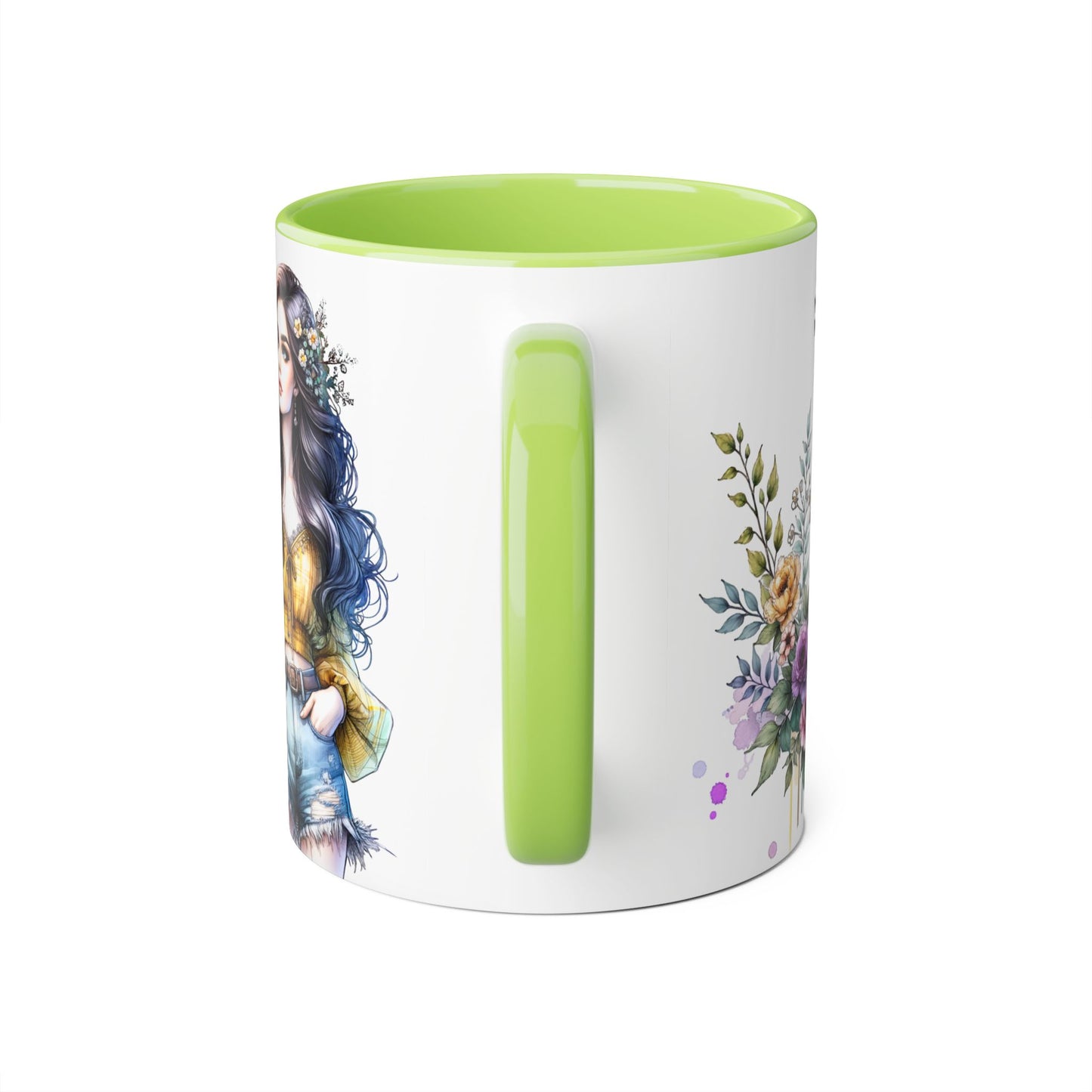Inspirational Floral Accent Mug - 11oz, 'I Am My Own Happily Ever After '