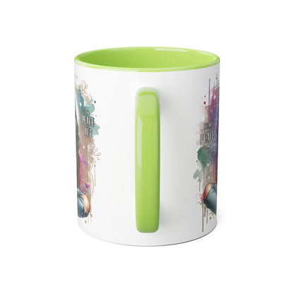 Artistic Be My Peace or Peace Out Mug, Inspirational Coffee Cup, Great for Relaxing Moments, Perfect Gift for Friends, Unique Home Decor, Peaceful Vibe