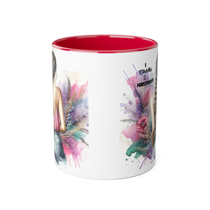 Artistic Narcissist Mug - 11oz Coffee Cup, Unique Gift, Inspirational Quote, Floral Design, Perfect for Friends & Family