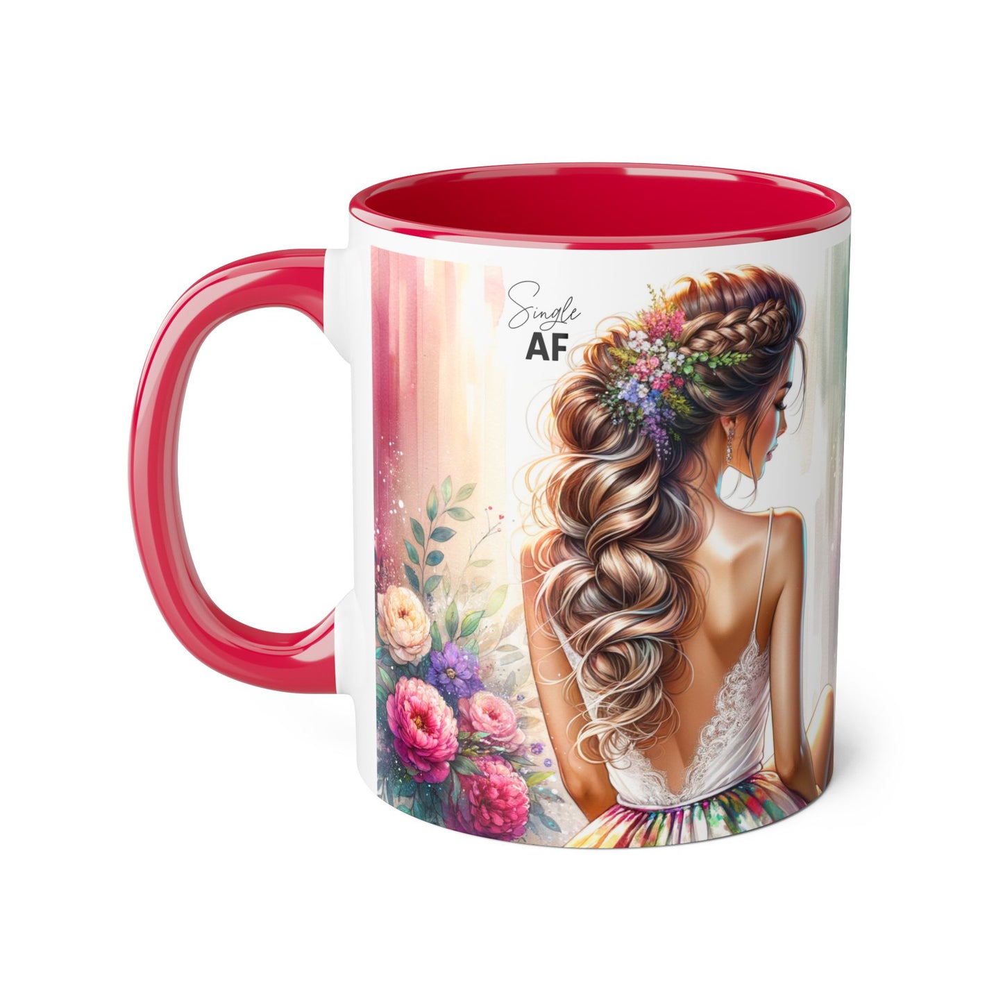 Elegant Floral Accent Mug - Perfect for Coffee Lovers, Gift for Her, Tea Time, Home Decor, Birthdays or Celebrations