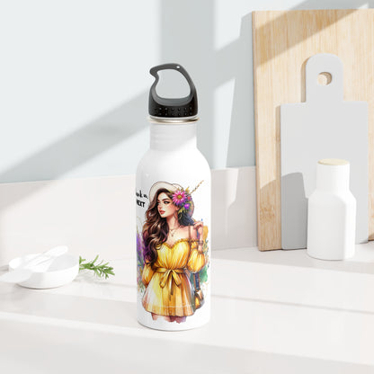 Thank U, Next Boho Floral Stainless Steel Water Bottle - Stylish Hydration, Eco-Friendly Travel Mug, Gift for Her, Adventure Companion, Summer Accessory