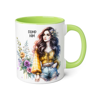 Stylish Floral Accent Mug for Empowering Drinks – Perfect Gift for Friends, Self-Care, Birthdays, Celebrations