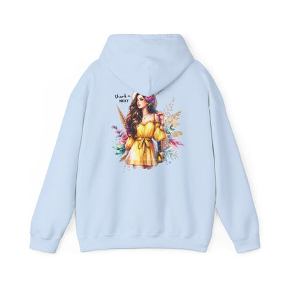 Thank U, Next Bohemian Chic Hoodie - Relaxed Fit Unisex Sweatshirt, Casual Style, Everyday Wear, Gift for Her, Art-Inspired Apparel