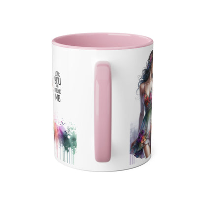 Lost You and Found Me Floral Dreamer Accent Mug | Colorful Coffee Cup | Inspirational Gift for Her | Artistic Drinkware | Perfect for Holidays & Celebrations