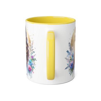 Floral Accent Mugs, 11oz - Beautiful Gift for Coffee Lovers, Perfect for Birthdays, Mother’s Day, or Just Because