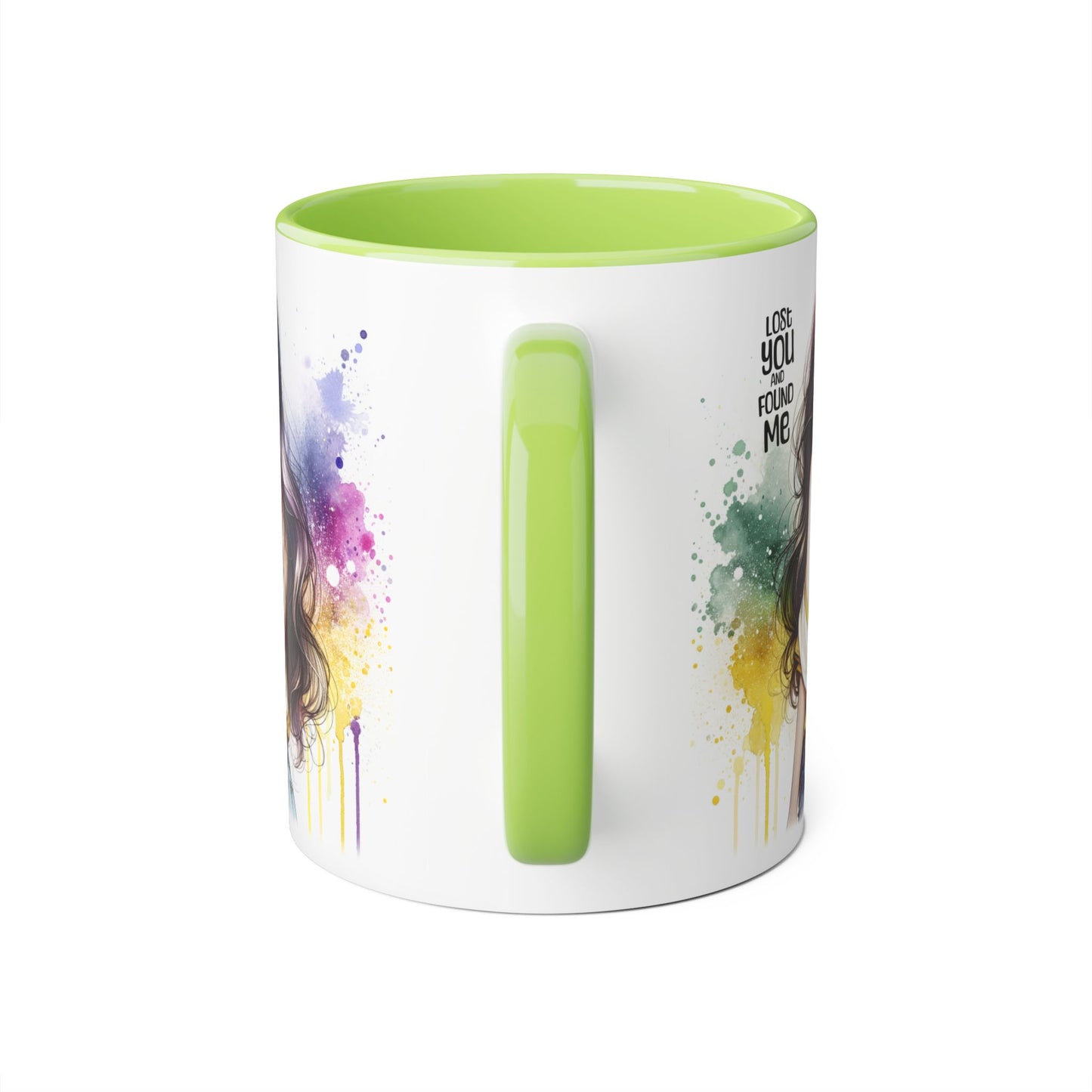 Lost You and Found Me Artistic Accent Mugs | Colorful Watercolor Portraits | Inspirational Coffee Cup | Perfect Gift for Coffee Lovers, Art Enthusiasts, [...]