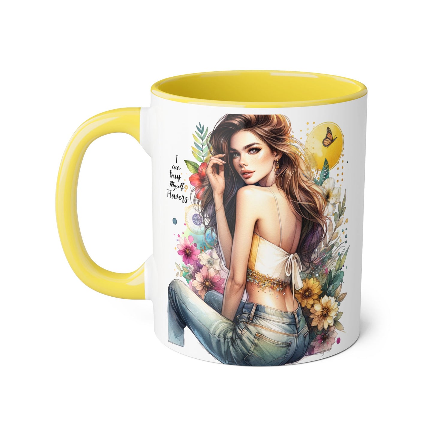 I Can Buy Myself Flowers Floral Beauty Accent Mug - Perfect Gift for Coffee Lovers, Tea Enthusiasts, Floral Decor, Mother's Day, Birthday Present