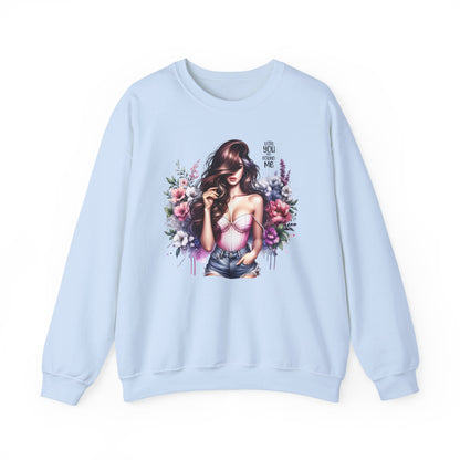 Lost You And Found Me Floral Graphic Crewneck Sweatshirt, Vibrant Sweatshirt, Cozy Casual Wear, Gift for Her, Floral Apparel, Spring Fashion