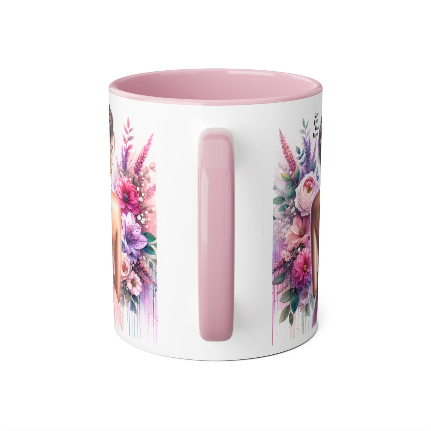 Floral Elegance Mug - Inspirational Coffee Cup, Gift for Her, Wedding Favor, Valentine's Day, Home Decor