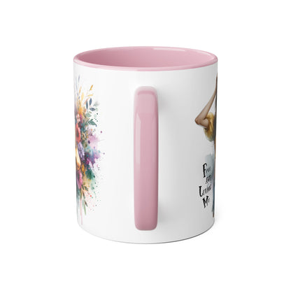 Free and Loving Me Bohemian Floral Accent Mug, Women's Gift, Coffee Mug, Inspirational Coffee Cup, Tea Lover's Mug