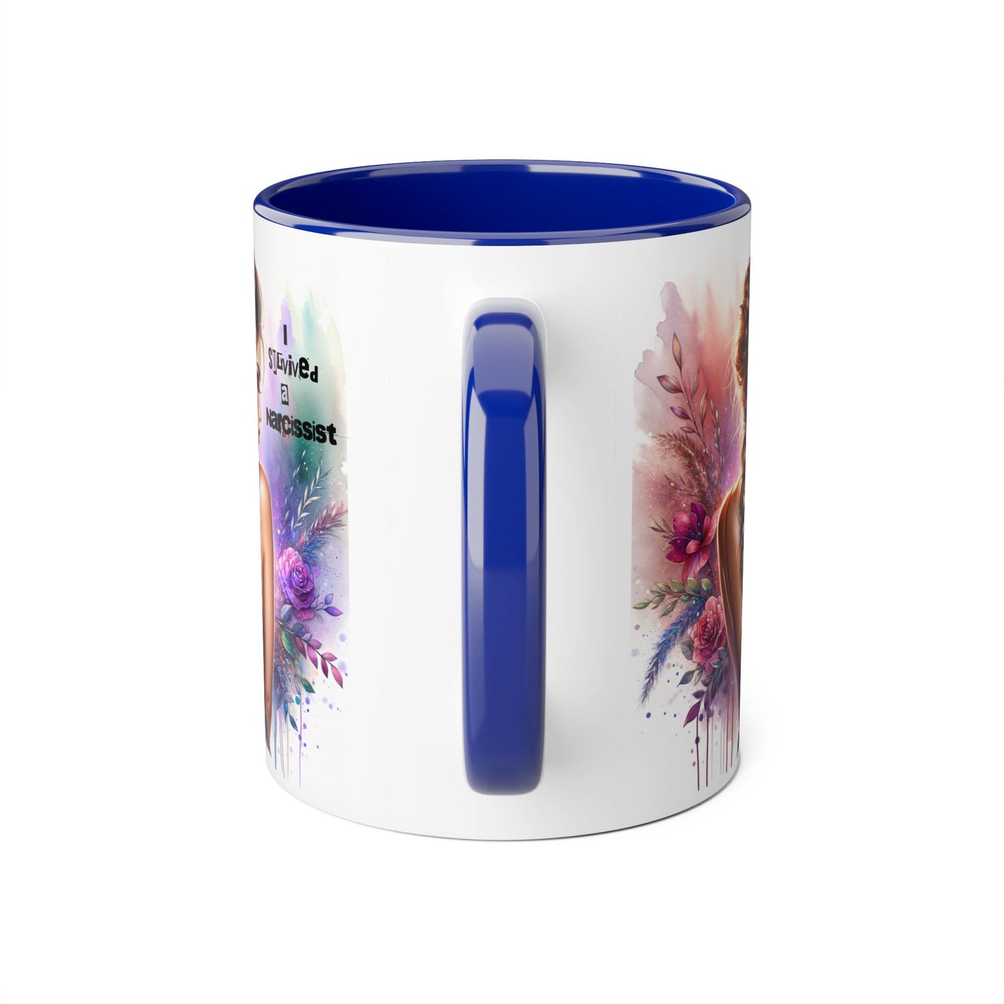 Artistic Accent Mug, Beautiful Coffee Cup, Unique Gift Idea, Home Décor, Self-Love Reminder, Floral Art Mug, Motivational Tea Cup